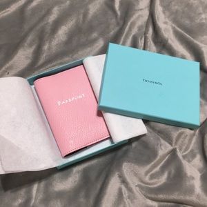 Tiffany and Co. Pink Leather Passport Cover